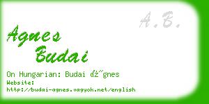 agnes budai business card